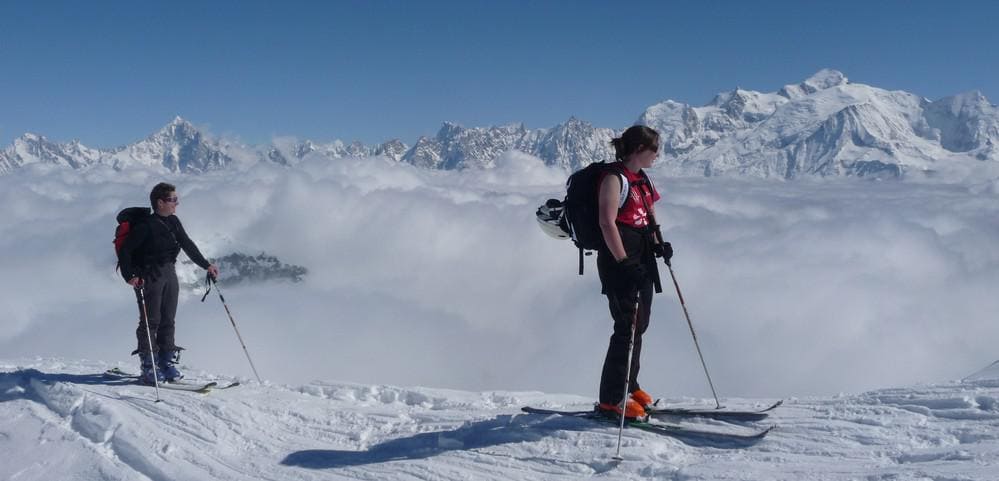 Ski de randonnée en petit groupe à Flaine dans le grand Massif Guide ski rando Grand Massif Flaine en groupe