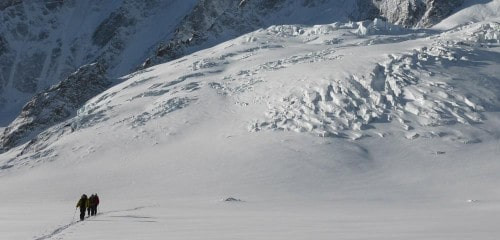 Ski de randonnée au départ du refuge d'Argentière