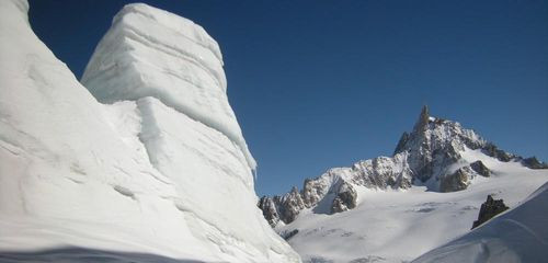 Ski de randonnée sur les glaciers de la Vallée Blanche