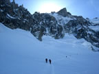 Ski alpinisme traversée de la brèche Puiseux