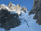 Ski alpinisme traversée de la brèche Puiseux