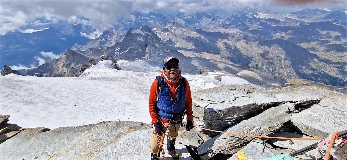 Aldo au sommet du Grand Paradis août 2023