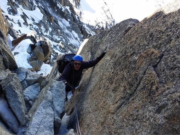 Arête des Cosmiques et Lachenal avec un guide