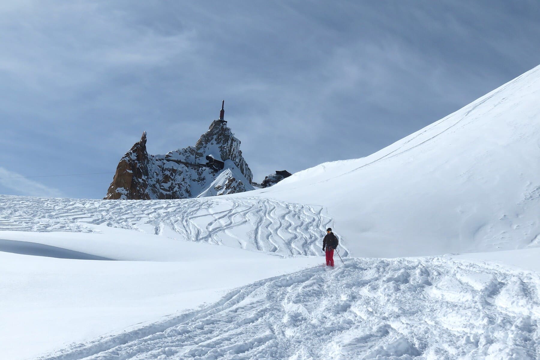 Descente Vallée Blanche à ski avec un guide