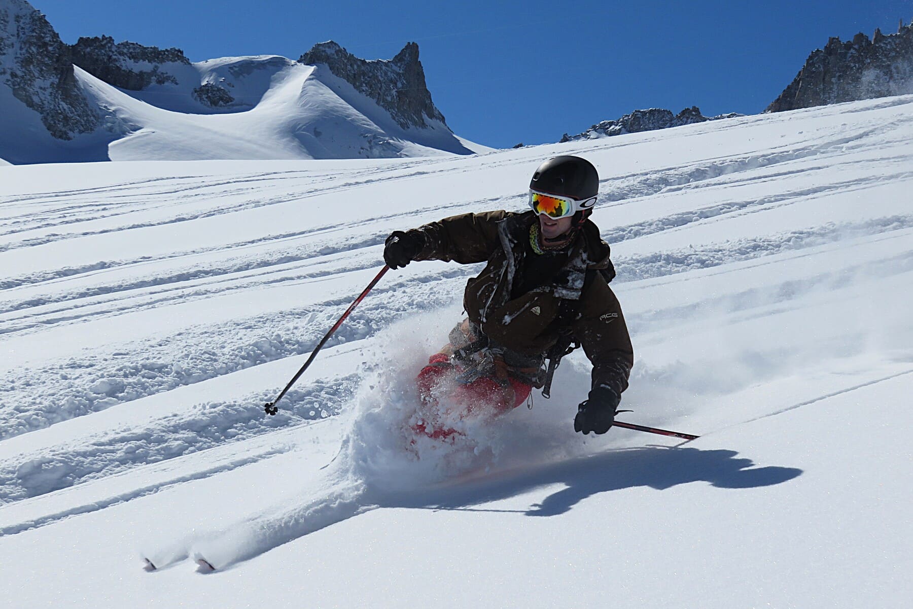 Descente Vallée Blanche à ski avec un guide