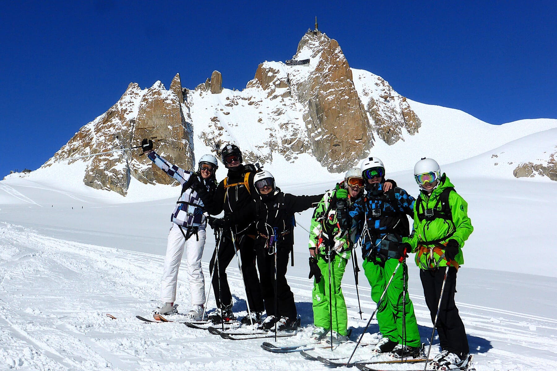 Descente Vallée Blanche à ski avec un guide