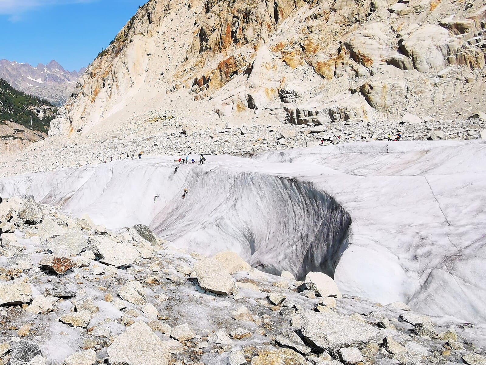 Initiation avec un guide sur la Mer de Glace