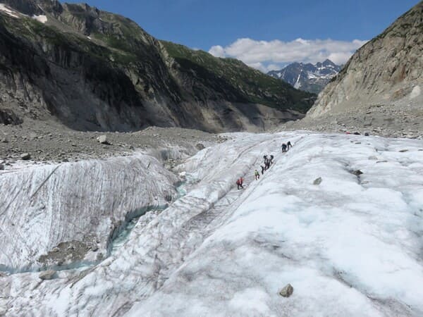 Initiation avec un guide sur la Mer de Glace