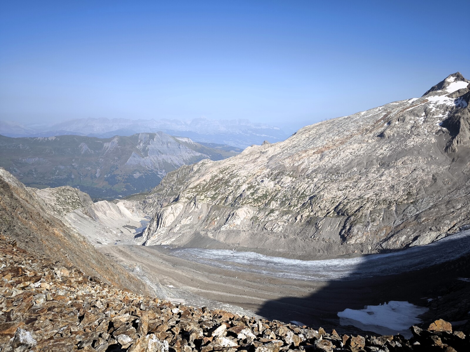 Pointe des Lanchettes depuis le refuge Robert blanc