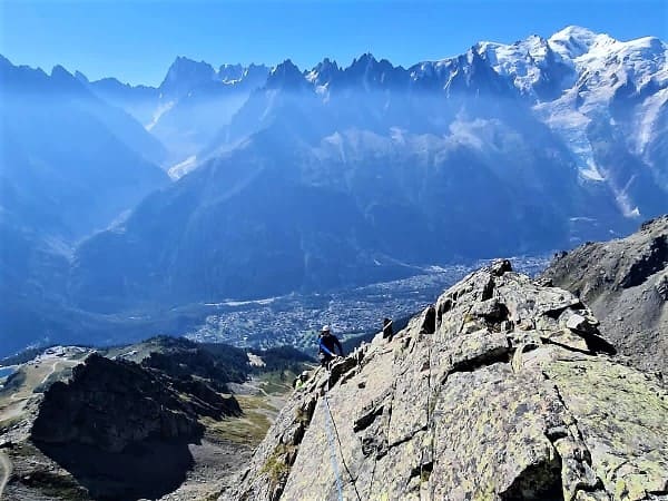 Guide escalade facile Chamonix