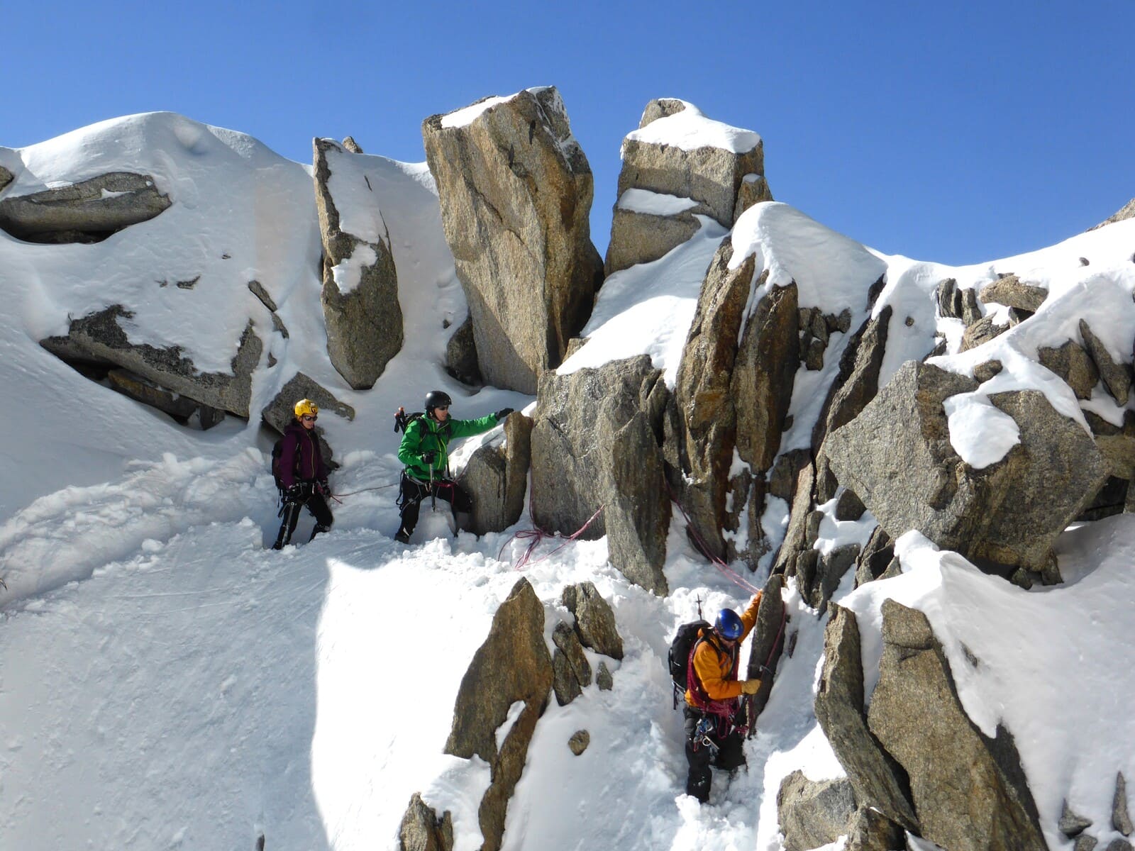 Arête des Cosmiques et pointes Lachenal - Massif du Mont-Blanc