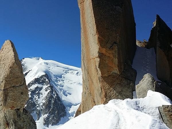 Arête des Cosmiques et pointes Lachenal - Massif du Mont-Blanc