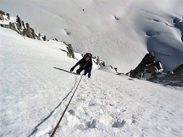 Face Nord de la Tour Ronde avec un guide