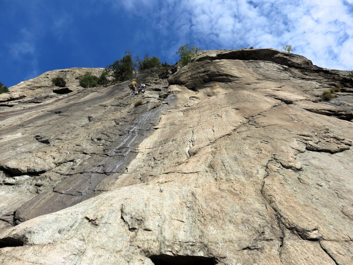 Escalade à Machaby, vallée d'Aoste