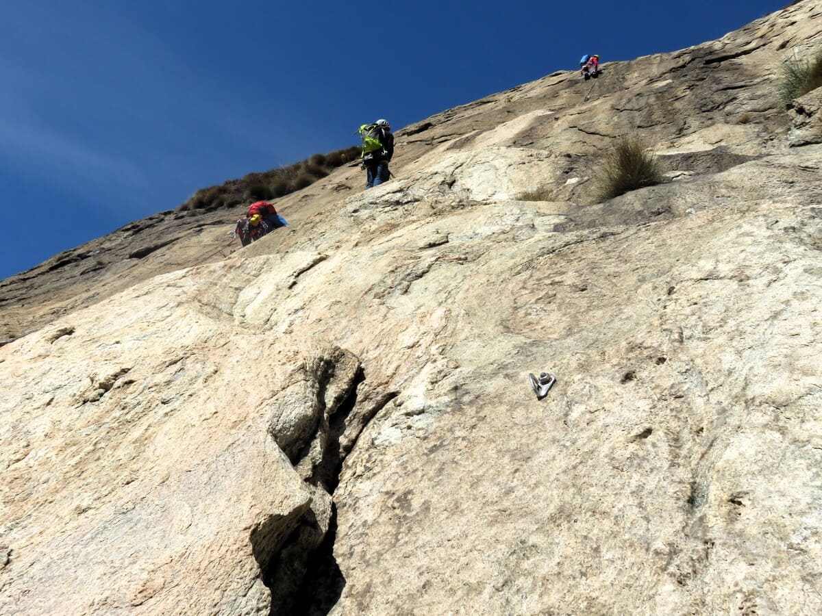 Escalade à Machaby, vallée d'Aoste