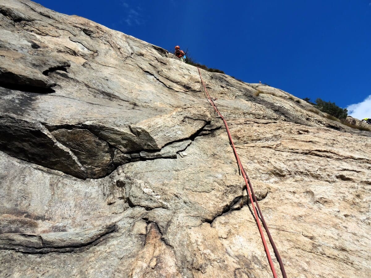 Escalade à Machaby, vallée d'Aoste