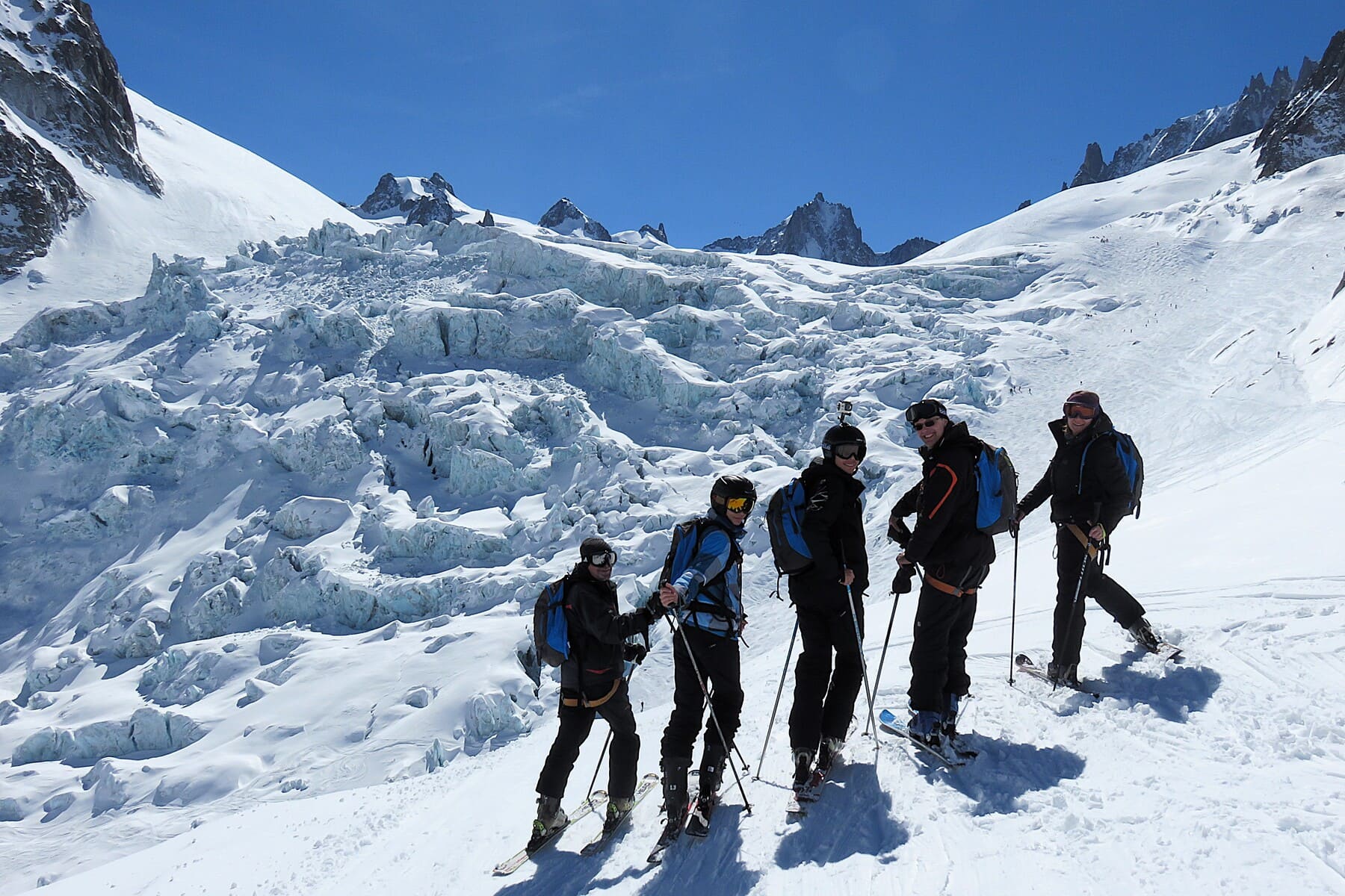 Descente Vallée Blanche à ski avec un guide Descente Vallée Blanche à ski avec un guide