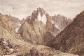 "Valley of La Berarde - Dauphiné"  est la première représentation du sommet des Ecrins